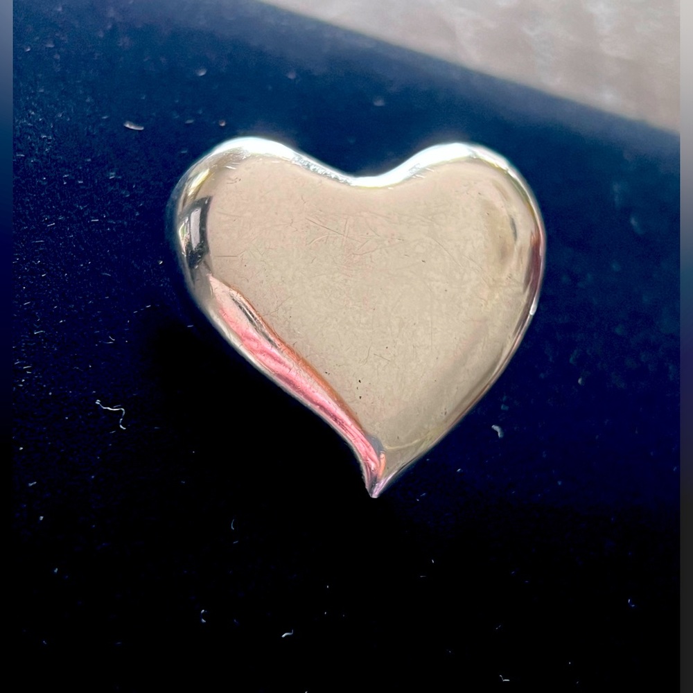 Sterling Silver Vintage Taxco sterling silver heart pendant - Picture 1 of 5
